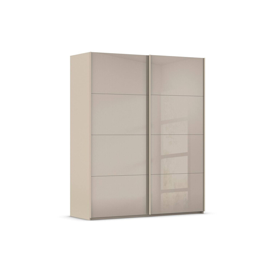 Goossens Excellent Kledingkast Finca Glans Glas, Slaapkamerkast 180 cm breed, 223 cm hoog, 2x 4 paneel glas schuifdeuren Goossens Excellent Kledingkast Finca Glans Glas, Slaapkamerkast 180 cm breed, 223 cm hoog, 2x 4 paneel glas schuifdeuren afbeelding 1