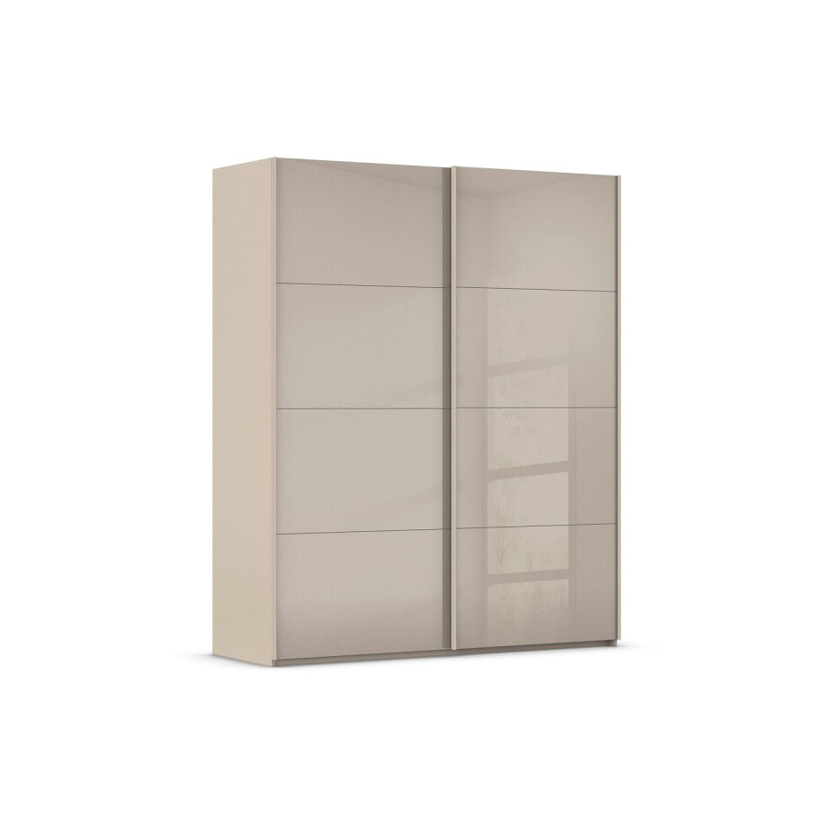 Goossens Excellent Kledingkast Finca Glans Glas, Slaapkamerkast 200 cm breed, 223 cm hoog, 2x 4 paneel glas schuifdeuren Goossens Excellent Kledingkast Finca Glans Glas, Slaapkamerkast 200 cm breed, 223 cm hoog, 2x 4 paneel glas schuifdeuren afbeelding 1