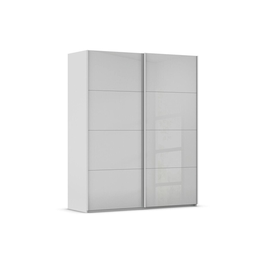 Goossens Excellent Kledingkast Finca Glans Glas, Slaapkamerkast 200 cm breed, 223 cm hoog, 2x 4 paneel glas schuifdeuren Goossens Excellent Kledingkast Finca Glans Glas, Slaapkamerkast 200 cm breed, 223 cm hoog, 2x 4 paneel glas schuifdeuren afbeelding 1