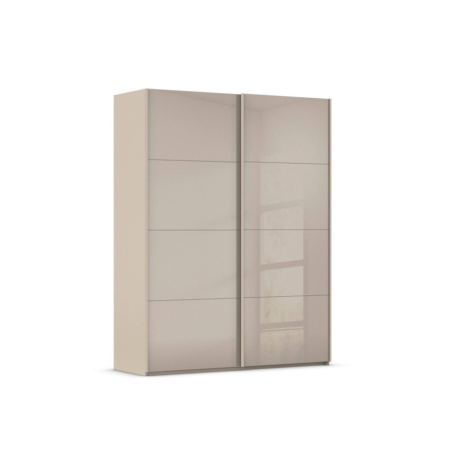 Goossens Excellent Kledingkast Finca Glans Glas, Slaapkamerkast 200 cm breed, 236 cm hoog, 2x 4 paneel glas schuifdeuren Goossens Excellent Kledingkast Finca Glans Glas, Slaapkamerkast 200 cm breed, 236 cm hoog, 2x 4 paneel glas schuifdeuren afbeelding 1