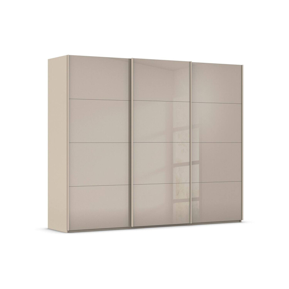 Goossens Excellent Kledingkast Finca Glans Glas, Slaapkamerkast 240 cm breed, 223 cm hoog, 3x 4 paneel glas schuifdeuren Goossens Excellent Kledingkast Finca Glans Glas, Slaapkamerkast 240 cm breed, 223 cm hoog, 3x 4 paneel glas schuifdeuren afbeelding 1