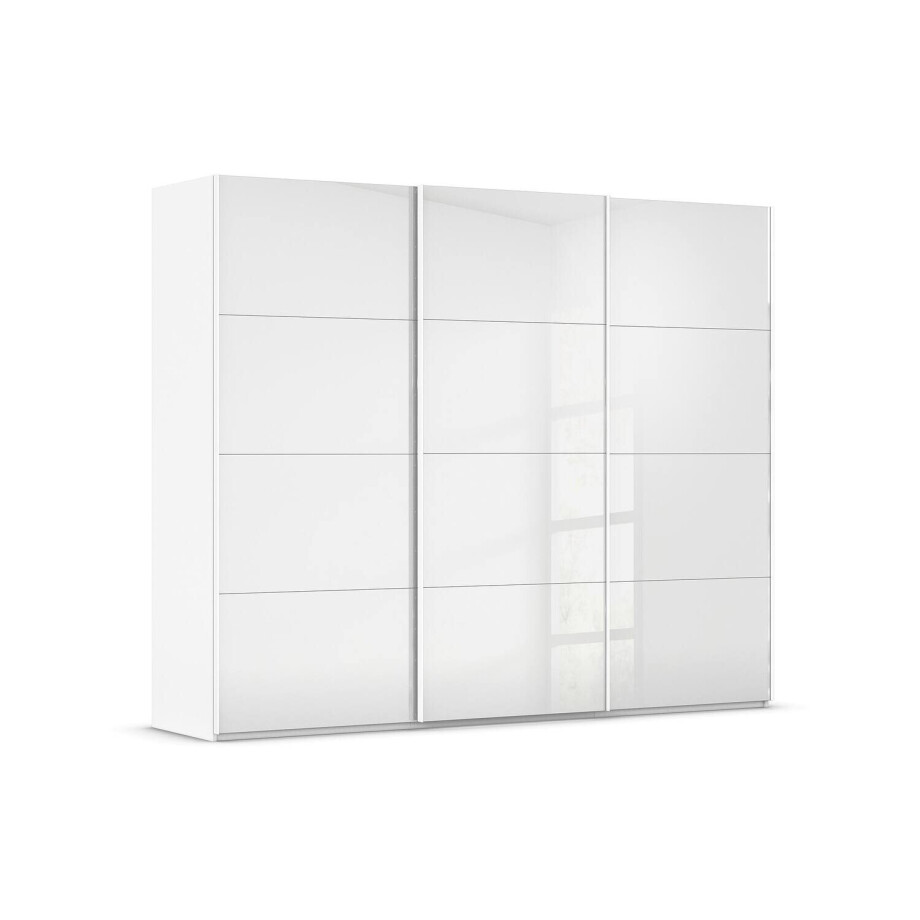 Goossens Excellent Kledingkast Finca Glans Glas, Slaapkamerkast 240 cm breed, 223 cm hoog, 3x 4 paneel glas schuifdeuren Goossens Excellent Kledingkast Finca Glans Glas, Slaapkamerkast 240 cm breed, 223 cm hoog, 3x 4 paneel glas schuifdeuren afbeelding 1