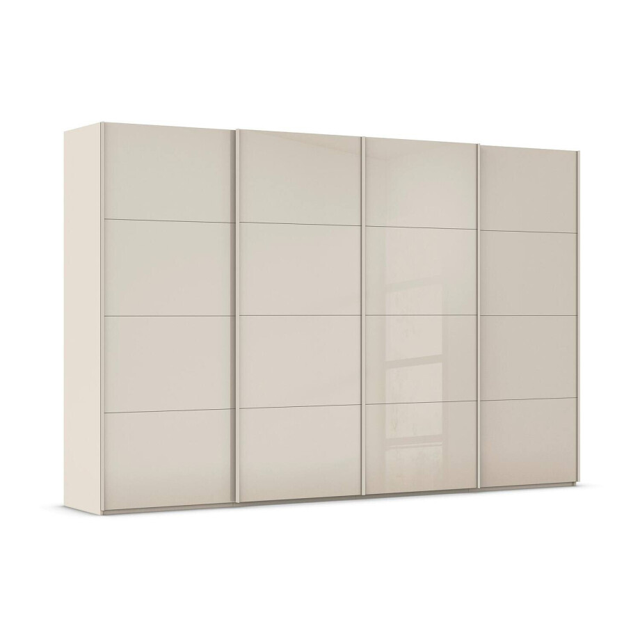 Goossens Excellent Kledingkast Finca Glans Glas, Slaapkamerkast 360 cm breed, 236 cm hoog, 4x 4 paneel glas schuifdeuren Goossens Excellent Kledingkast Finca Glans Glas, Slaapkamerkast 360 cm breed, 236 cm hoog, 4x 4 paneel glas schuifdeuren afbeelding 1