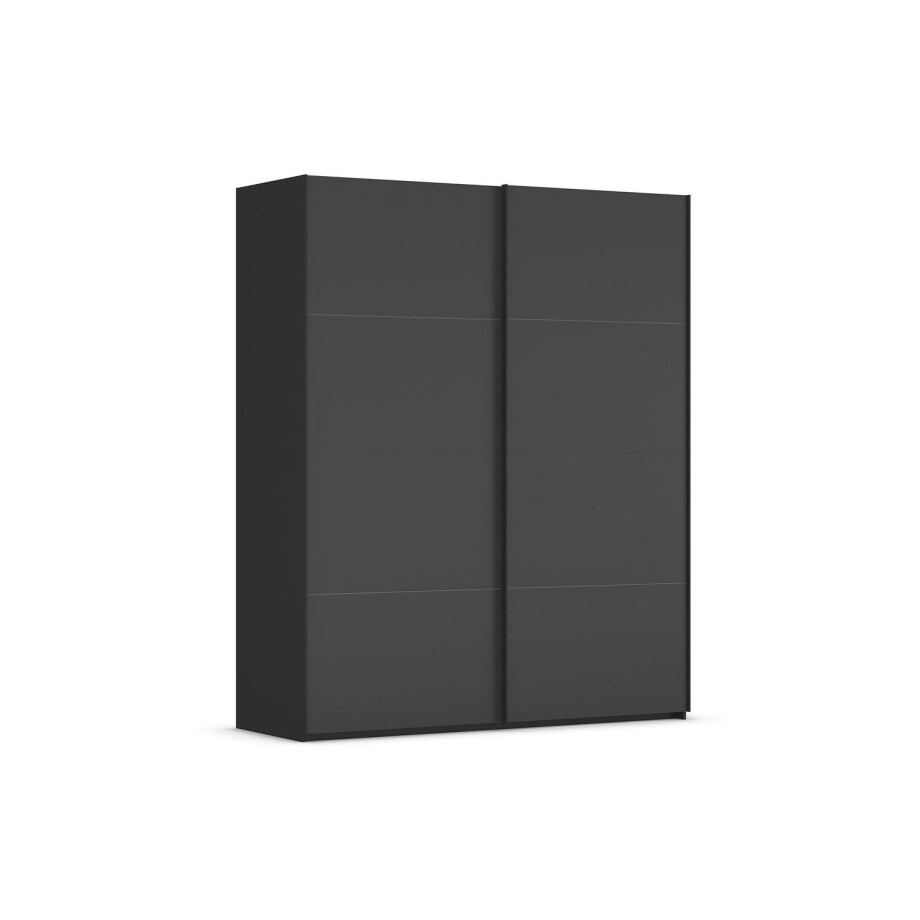 Goossens Excellent Kledingkast Finca Mat Glas, Slaapkamerkast 160 cm breed, 223 cm hoog, 2x 4 paneel glas schuifdeuren afbeelding 1