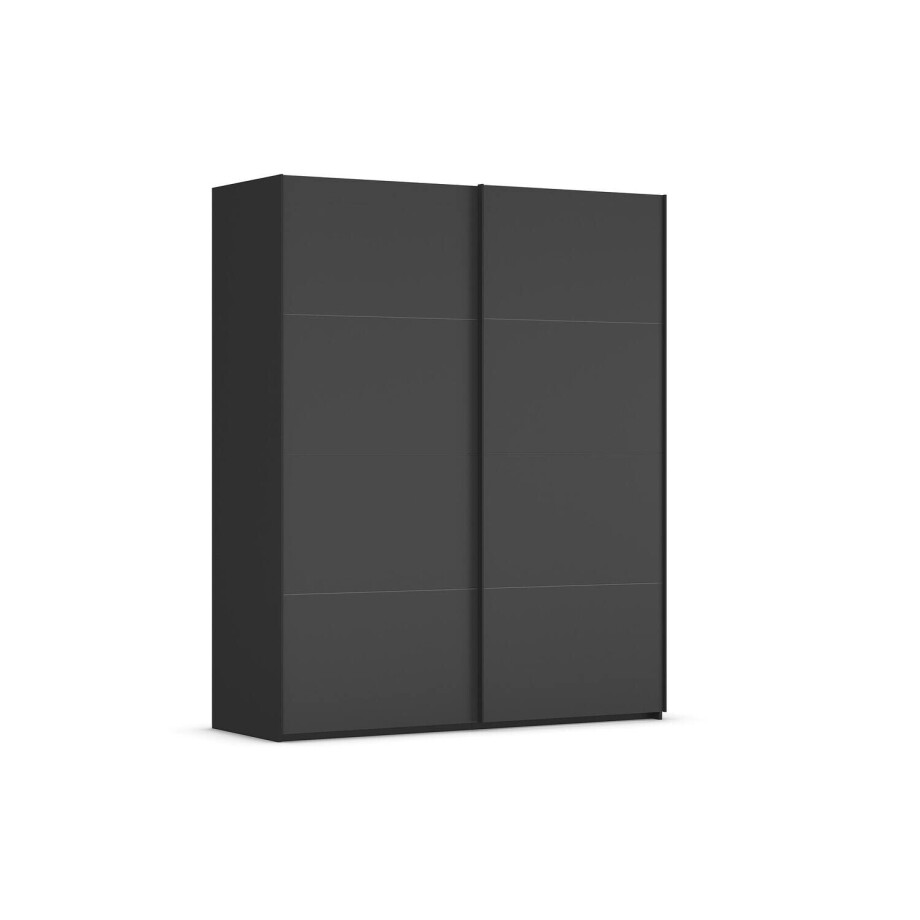 Goossens Excellent Kledingkast Finca Mat Glas, Slaapkamerkast 200 cm breed, 223 cm hoog, 2x 4 paneel glas schuifdeuren afbeelding 1