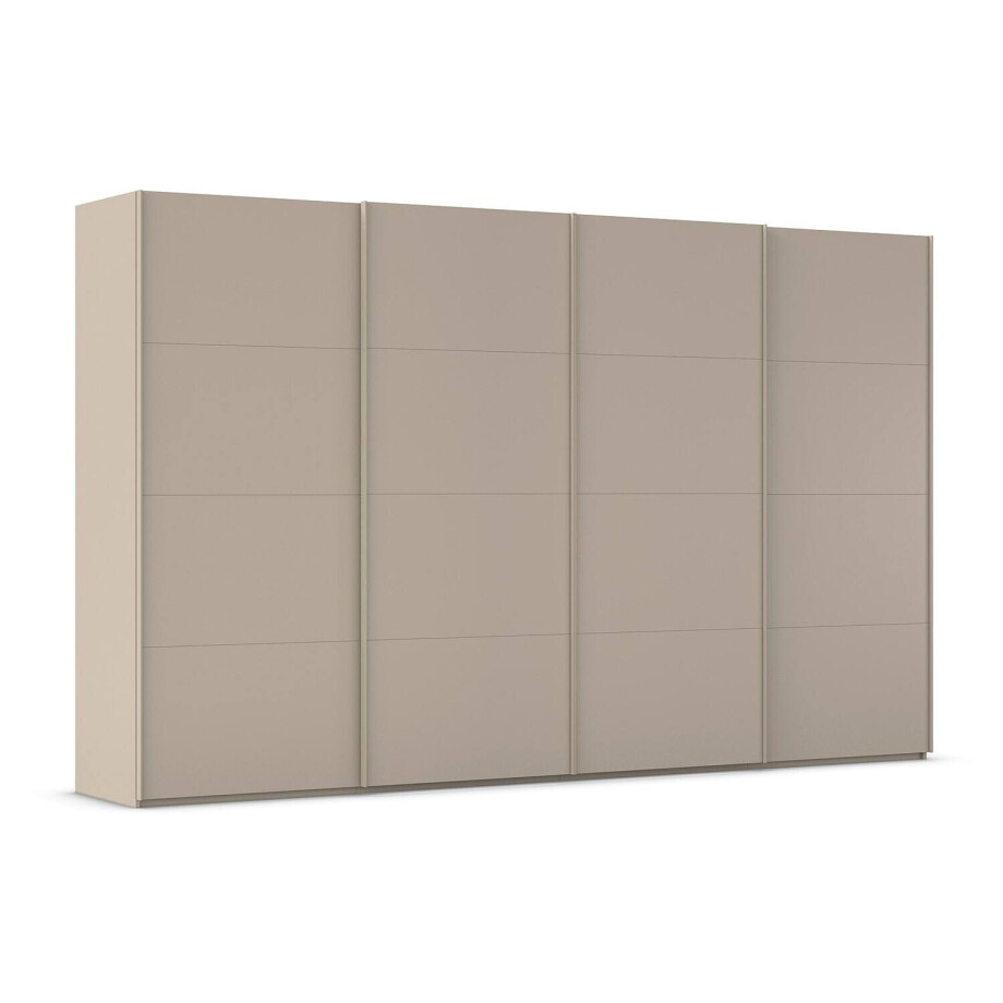 Goossens Excellent Kledingkast Finca Mat Glas, Slaapkamerkast 360 cm breed, 223 cm hoog, 4x 4 paneel glas schuifdeuren Goossens Excellent Kledingkast Finca Mat Glas, Slaapkamerkast 360 cm breed, 223 cm hoog, 4x 4 paneel glas schuifdeuren afbeelding 1