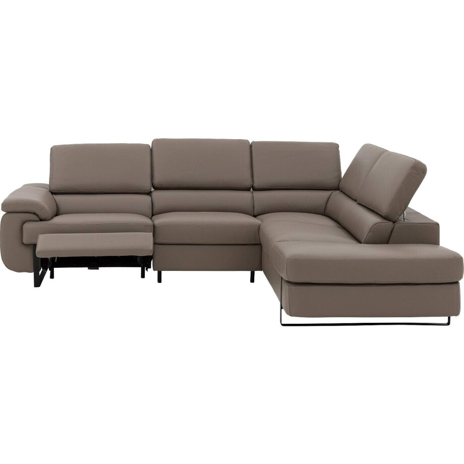 Goossens Excellent Relaxbank Lorenzo Met Verstelbare Hoofdsteunen bruin, leer, 2,5-zits, modern design met ligelement rechts Goossens Excellent Relaxbank Lorenzo Met Verstelbare Hoofdsteunen bruin, leer, 2,5-zits, modern design met ligelement rechts afbeelding 1