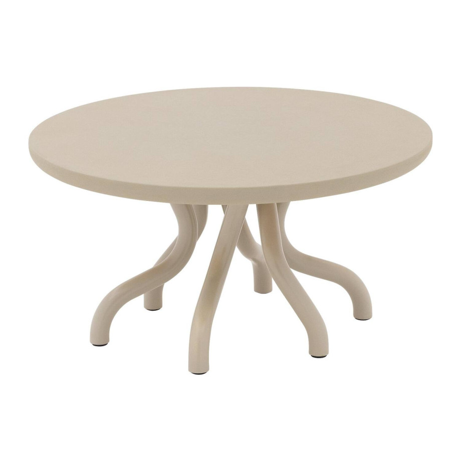 Goossens Excellent Salontafel Matera rond, leefbeton groen,, 60 x 31 x 60 cm afbeelding 1