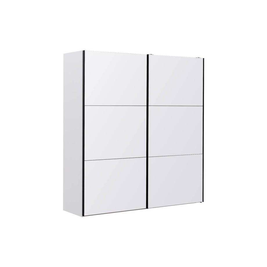 Goossens Kledingkast Easy Storage Sdk, 203 cm breed, 220 cm hoog, 2x 3 paneel glas schuifdeuren afbeelding 1