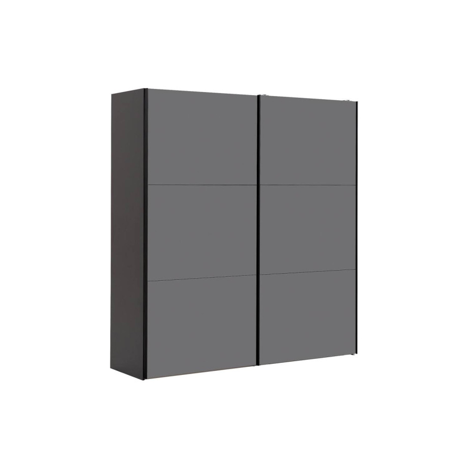 Goossens Kledingkast Easy Storage Sdk, 203 cm breed, 220 cm hoog, 2x 3 paneel glas schuifdeuren afbeelding 1