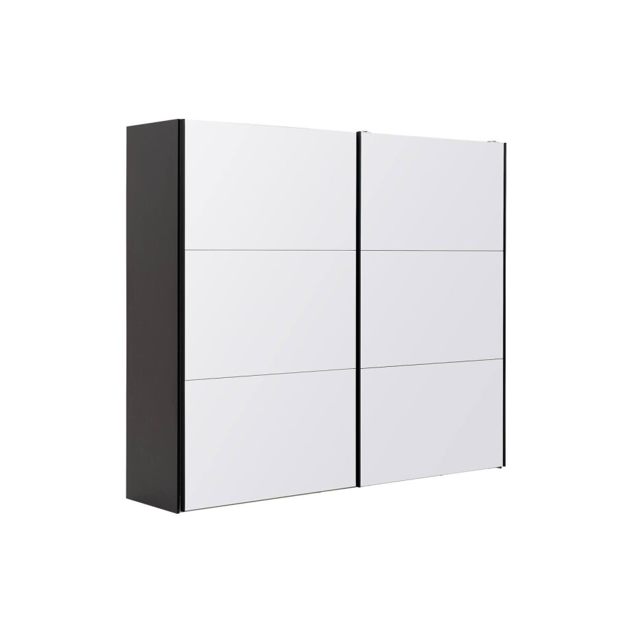 Goossens Kledingkast Easy Storage Sdk, 253 cm breed, 220 cm hoog, 2x 3 paneel glas schuifdeuren afbeelding 1