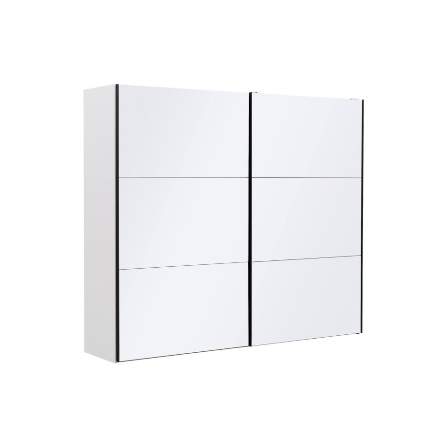 Goossens Kledingkast Easy Storage Sdk, 253 cm breed, 220 cm hoog, 2x 3 paneel glas schuifdeuren afbeelding 1