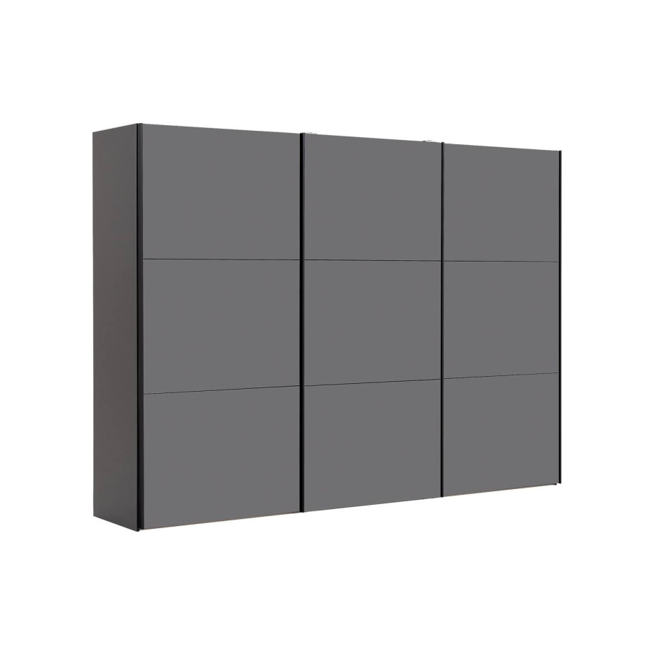 Goossens Kledingkast Easy Storage Sdk, 303 cm breed, 220 cm hoog, 3x 3 paneel glas schuifdeuren afbeelding 1