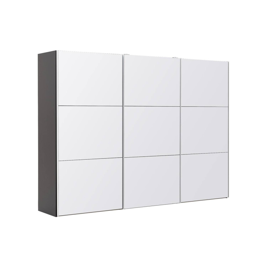 Goossens Kledingkast Easy Storage Sdk, 303 cm breed, 220 cm hoog, 3x 3 paneel glas schuifdeuren Goossens Kledingkast Easy Storage Sdk, 303 cm breed, 220 cm hoog, 3x 3 paneel glas schuifdeuren afbeelding 1