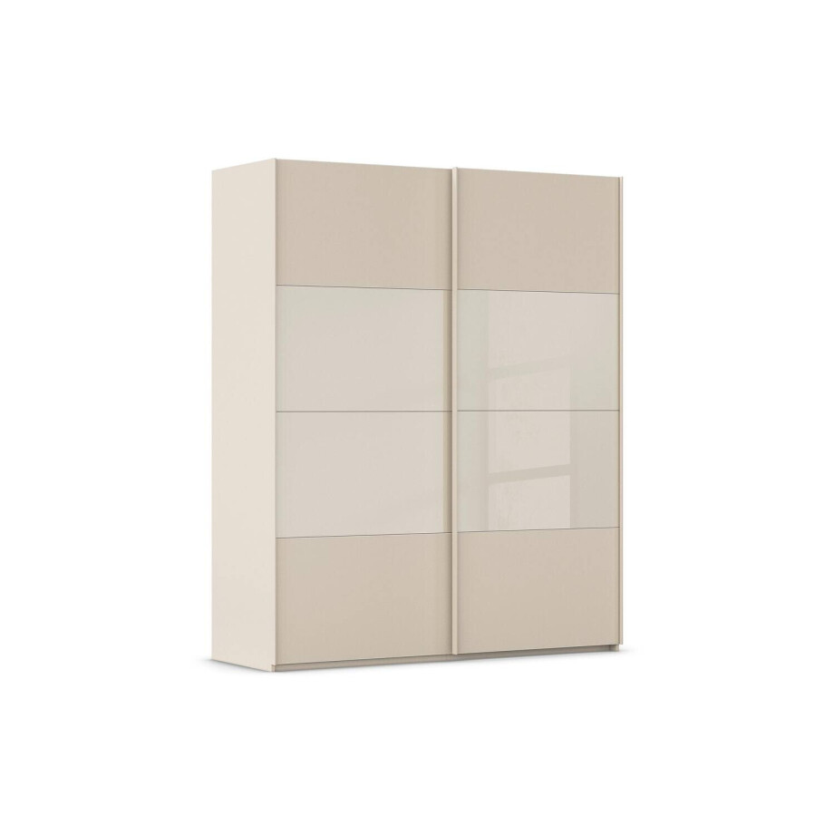 Goossens Kledingkast Finca Combi Glans-mat Glas, Slaapkamerkast 160 cm breed, 223 cm hoog, 2x 4 paneel (glas met glas mat combinatie) schuifdeuren Goossens Kledingkast Finca Combi Glans-mat Glas, Slaapkamerkast 160 cm breed, 223 cm hoog, 2x 4 paneel (glas met glas mat combinatie) schuifdeuren afbeelding 1