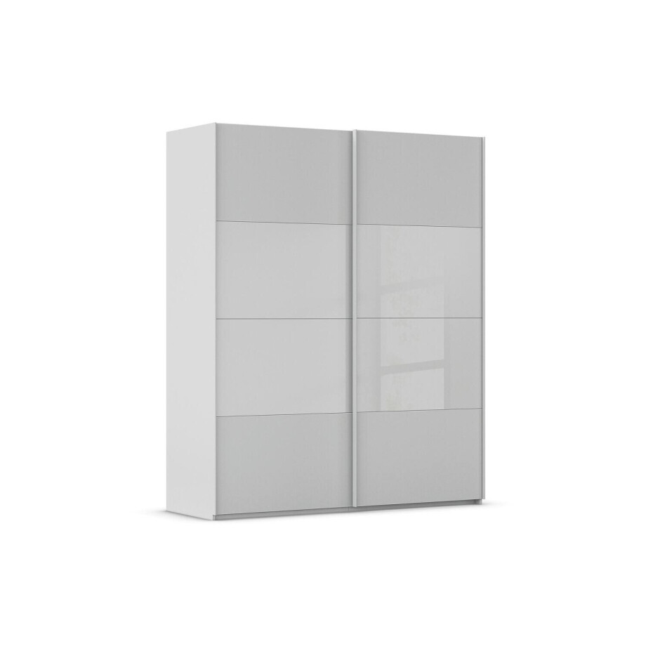 Goossens Kledingkast Finca Combi Glans-mat Glas, Slaapkamerkast 180 cm breed, 223 cm hoog, 2x 4 paneel (glas met glas mat combinatie) schuifdeuren Goossens Kledingkast Finca Combi Glans-mat Glas, Slaapkamerkast 180 cm breed, 223 cm hoog, 2x 4 paneel (glas met glas mat combinatie) schuifdeuren afbeelding 1