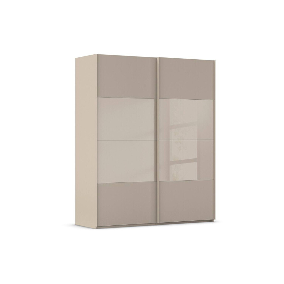 Goossens Kledingkast Finca Combi Glans-mat Glas, Slaapkamerkast 180 cm breed, 223 cm hoog, 2x 4 paneel (glas met glas mat combinatie) schuifdeuren Goossens Kledingkast Finca Combi Glans-mat Glas, Slaapkamerkast 180 cm breed, 223 cm hoog, 2x 4 paneel (glas met glas mat combinatie) schuifdeuren afbeelding 1
