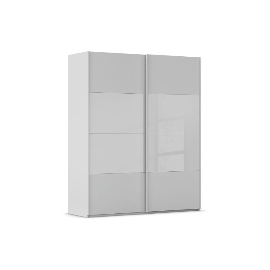 Goossens Kledingkast Finca Combi Glans-mat Glas, Slaapkamerkast 180 cm breed, 236 cm hoog, 2x 4 paneel (glas met glas mat combinatie) schuifdeuren Goossens Kledingkast Finca Combi Glans-mat Glas, Slaapkamerkast 180 cm breed, 236 cm hoog, 2x 4 paneel (glas met glas mat combinatie) schuifdeuren afbeelding 1