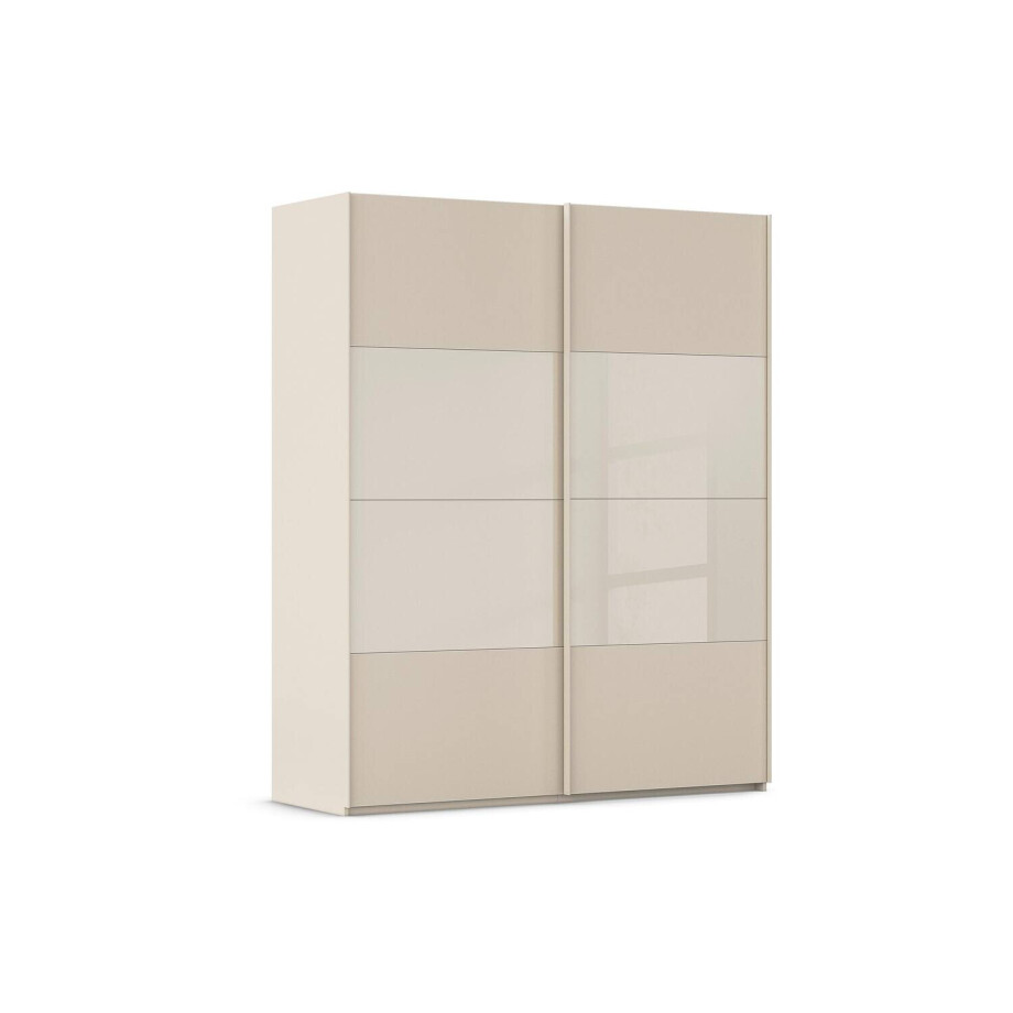 Goossens Kledingkast Finca Combi Glans-mat Glas, Slaapkamerkast 180 cm breed, 236 cm hoog, 2x 4 paneel (glas met glas mat combinatie) schuifdeuren Goossens Kledingkast Finca Combi Glans-mat Glas, Slaapkamerkast 180 cm breed, 236 cm hoog, 2x 4 paneel (glas met glas mat combinatie) schuifdeuren afbeelding 1