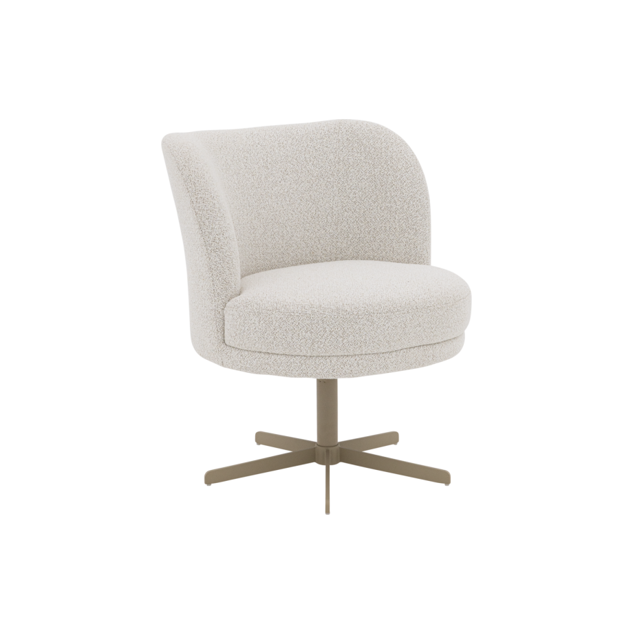 Goossens Stoel Bologna beige stof graden draaibaar leuning, Goossens Stoel Bologna beige stof graden draaibaar leuning, afbeelding 1