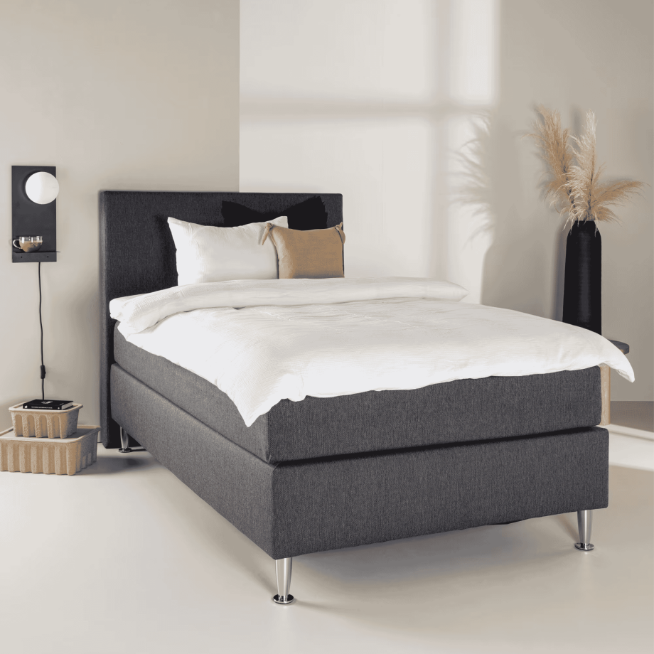 Nohr Bed 'Jacquise' 120 x 200cm, kleur Donkergrijs afbeelding 1