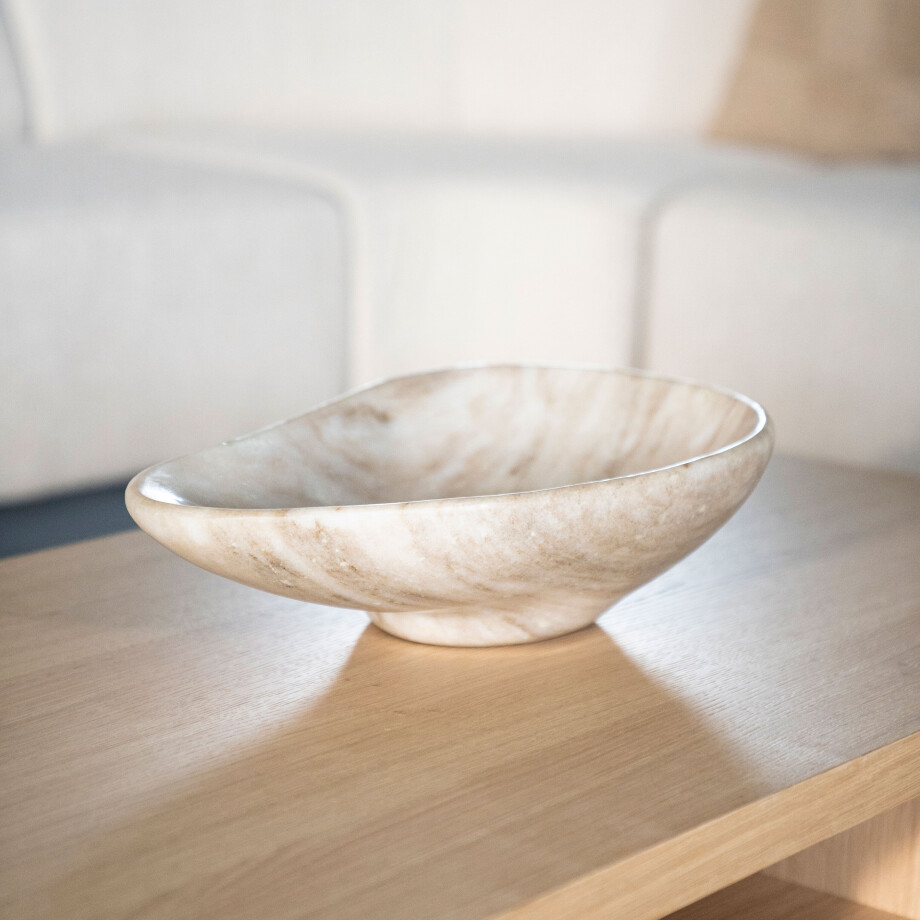 By-Boo Schaal 'Grigio' Marmer, 43 x 27cm By-Boo Schaal 'Grigio' Marmer, 43 x 27cm afbeelding 1