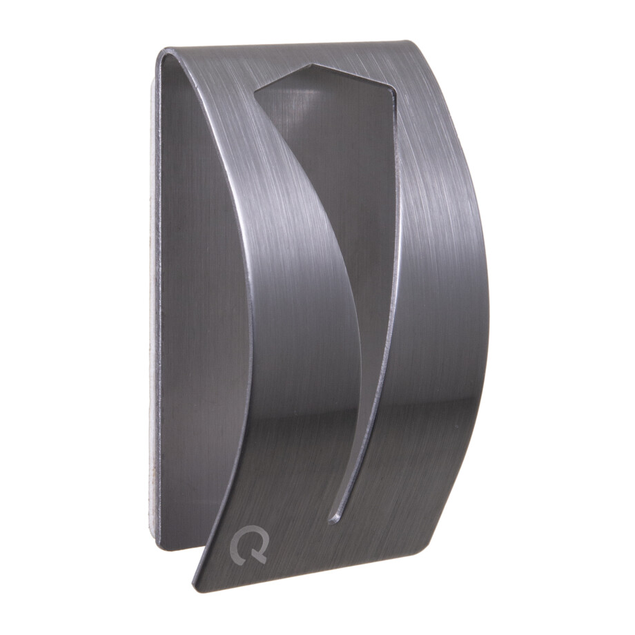 QUVIO Handdoekhouder met plakstrip - RVS - Zilver afbeelding 1