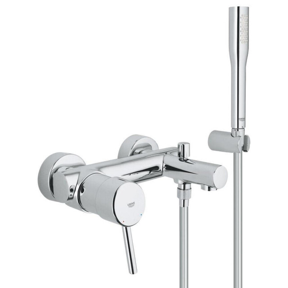 GROHE Concetto badkraan met omstel en koppelingen met douchegarnituur chroom 32212001 GROHE Concetto badkraan met omstel en koppelingen met douchegarnituur chroom 32212001 afbeelding 1
