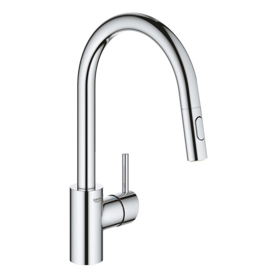 GROHE Concetto Keukenkraan - uittrekbare uitloop - 2 straalsoorten - chroom 31483002 GROHE Concetto Keukenkraan - uittrekbare uitloop - 2 straalsoorten - chroom 31483002 afbeelding 1