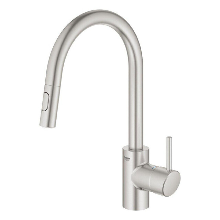 GROHE Concetto Keukenkraan - uittrekbare uitloop - 2 straalsoorten - supersteel geborsteld 31483dc2 afbeelding 1
