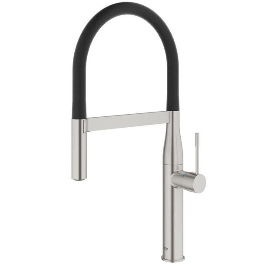 GROHE essence new Keukenkraan - hoog - uittrekbare uitloop - 2 straalsoorten - met profesionele handdouche - supersteel geborsteld 30294DC0 GROHE essence new Keukenkraan - hoog - uittrekbare uitloop - 2 straalsoorten - met profesionele handdouche - supersteel geborsteld 30294DC0 afbeelding 1