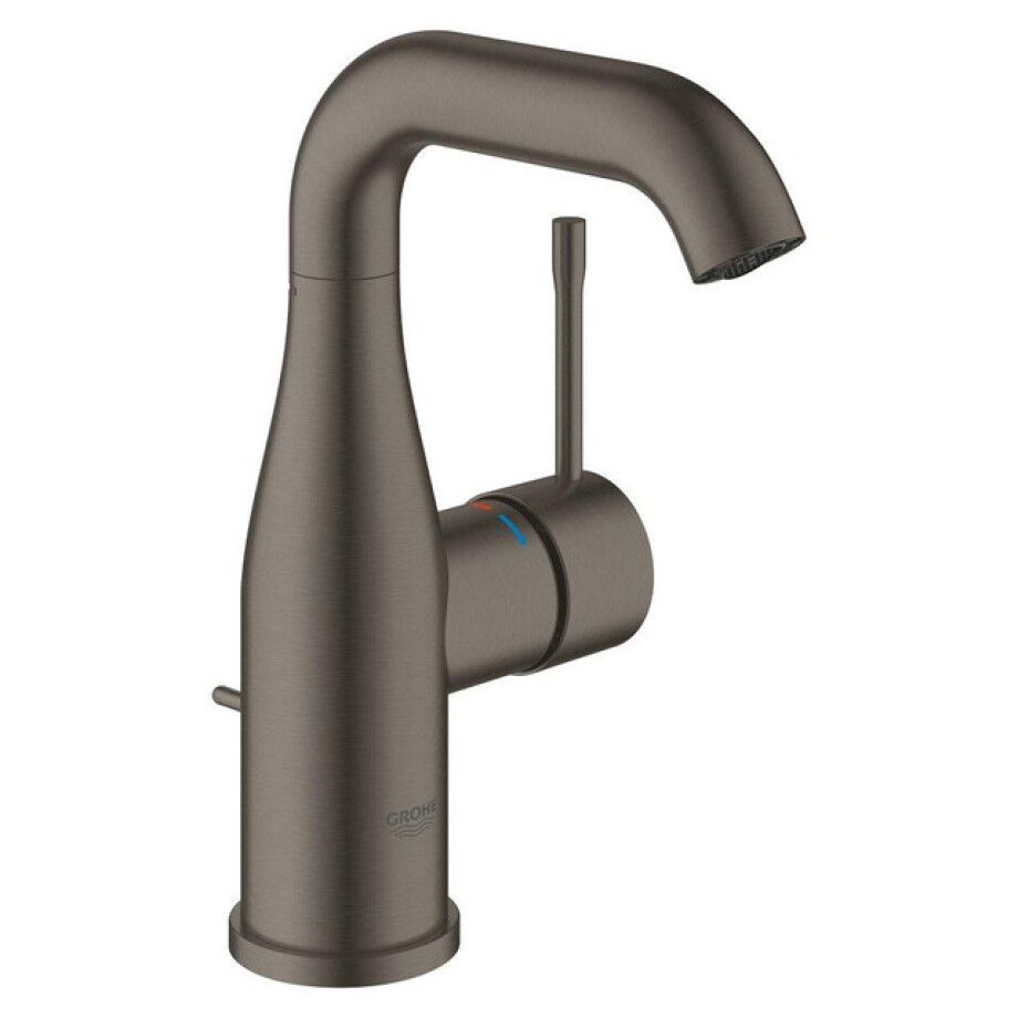 GROHE Essence New Wastafelkraan Opbouw - uitloop 11.4cm - M-size - hoge draaibare uitloop - waste - EcoJoy - brushed hard graphite 23462al1 GROHE Essence New Wastafelkraan Opbouw - uitloop 11.4cm - M-size - hoge draaibare uitloop - waste - EcoJoy - brushed hard graphite 23462al1 afbeelding 1