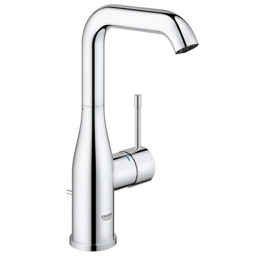 GROHE Essence New Wastafelkraan Opbouw - uitloop 12.7cm - L size - hoge draaibare uitloop - met trekwaste - EcoJoy - chroom 32628001 GROHE Essence New Wastafelkraan Opbouw - uitloop 12.7cm - L size - hoge draaibare uitloop - met trekwaste - EcoJoy - chroom 32628001 afbeelding 1