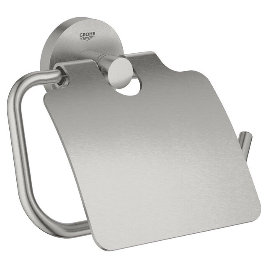 GROHE Essentials closetrolhouder met klep supersteel 40367dc1 afbeelding 1
