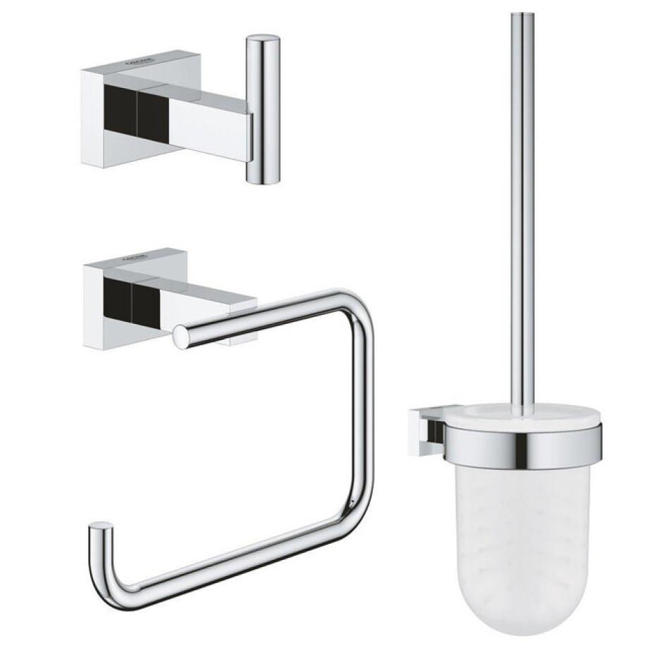 GROHE Essentials Cube accessoireset 3 in 1 chroom 40757001 afbeelding 1