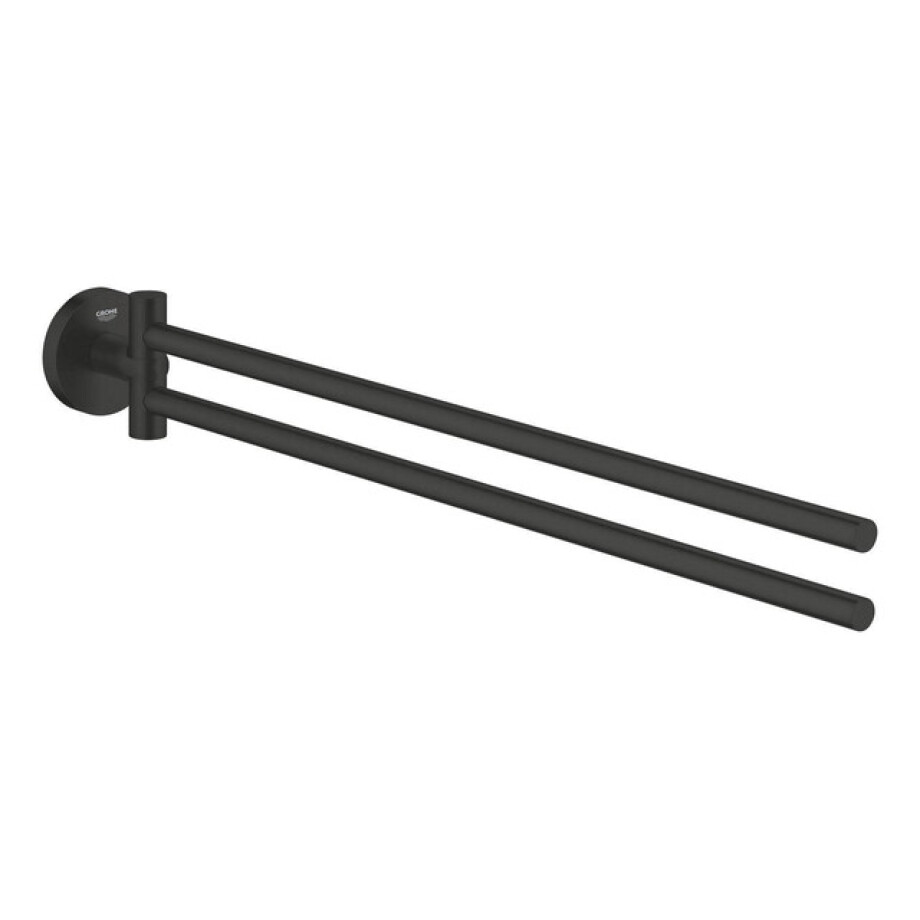 GROHE Essentials Handdoekhouder - 44cm - 2-delig - draaibaar - matte black 1024672430 afbeelding 1