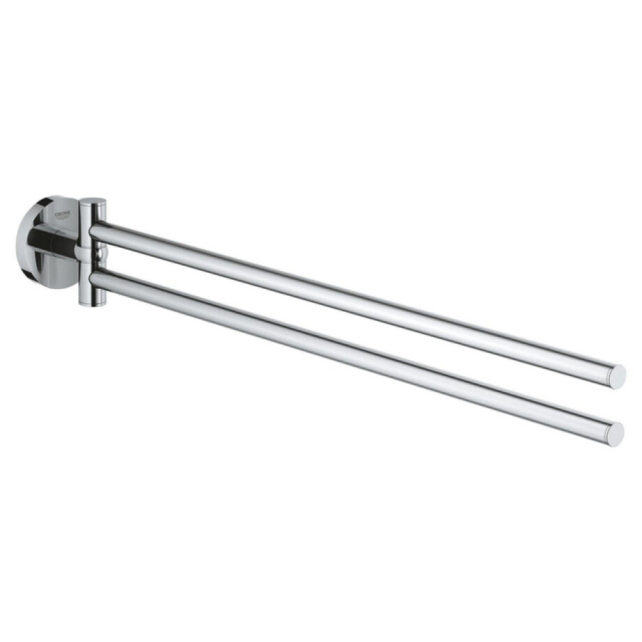 GROHE Essentials Handdoekhouder - 45cm - dubbel - draaibaar - chroom 40371001 GROHE Essentials Handdoekhouder - 45cm - dubbel - draaibaar - chroom 40371001 afbeelding 1