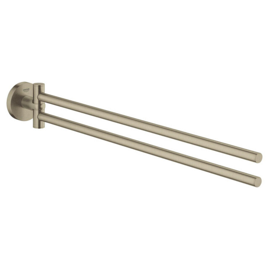 GROHE Essentials Handdoekhouder - 45cm - dubbel - draaibaar - geborsteld nikkel 40371en1 afbeelding 1