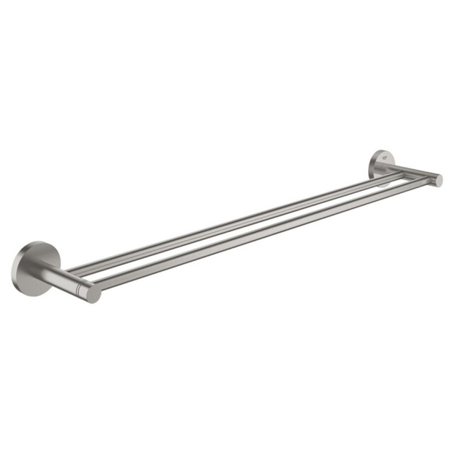 GROHE Essentials Handdoekhouder - 60cm - dubbel - supersteel 40802dc1 GROHE Essentials Handdoekhouder - 60cm - dubbel - supersteel 40802dc1 afbeelding 1