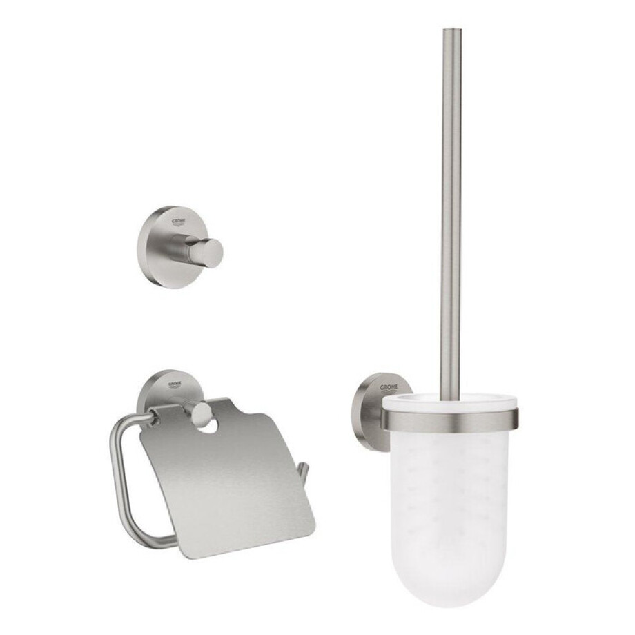GROHE Essentials Toilet accessoireset 3 delig supersteel 40407dc1 afbeelding 1
