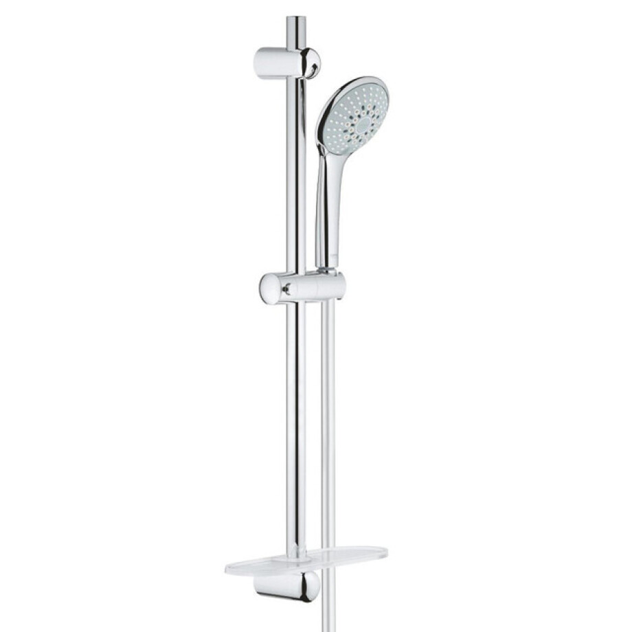 GROHE Euphoria 110 Champagne Glijstangset - 60cm - ronde handdouche - 3 straalsoorten - gladde doucheslang - met zeepschaal - chroom 27232001 afbeelding 1