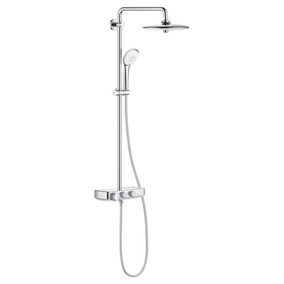 GROHE Euphoria smartcontrol Regendoucheset Opbouw- hoofddouche rond 26cm- 2 functies - handdouche rond - chroom 26509000 afbeelding 1