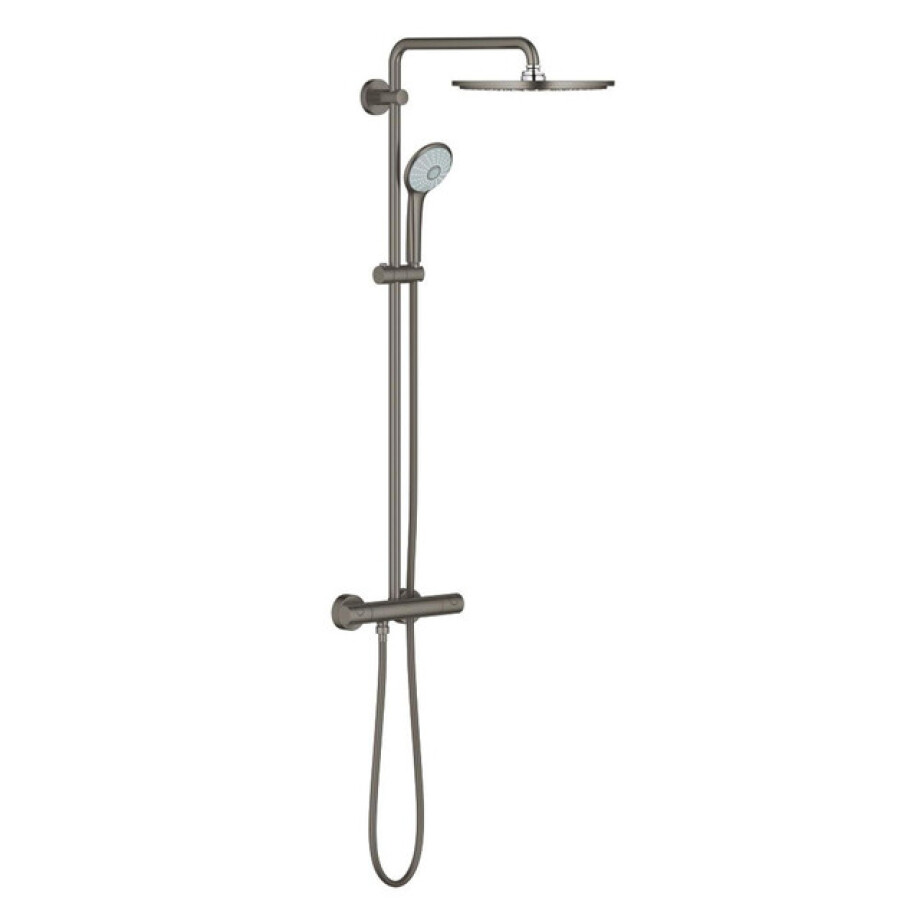 GROHE Euphoria XXL Regendoucheset Opbouw - hoofddouche 31cm - handdouche rond - brushed hard graphite 26075al0 GROHE Euphoria XXL Regendoucheset Opbouw - hoofddouche 31cm - handdouche rond - brushed hard graphite 26075al0 afbeelding 1