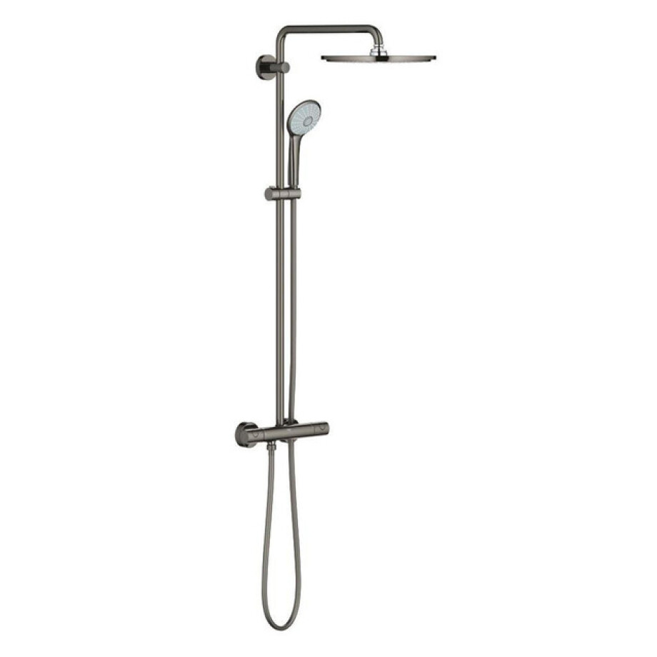 GROHE Euphoria XXL Regendoucheset Opbouw - hoofddouche 31cm - handdouche rond - graphite 26075a00 GROHE Euphoria XXL Regendoucheset Opbouw - hoofddouche 31cm - handdouche rond - graphite 26075a00 afbeelding 1