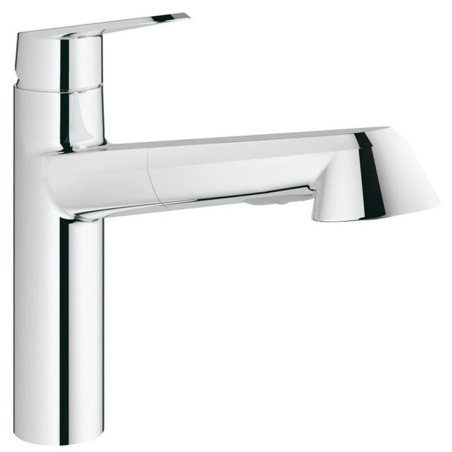 GROHE Eurodisc Cosmopolitan Keukenkraan - laag - uittrekbare uitloop - chroom 32257002 GROHE Eurodisc Cosmopolitan Keukenkraan - laag - uittrekbare uitloop - chroom 32257002 afbeelding 1