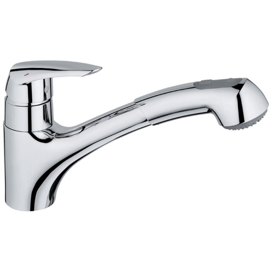 GROHE Eurodisc Keukenkraan - laag - draaibare/uittrekbare uitloop - chroom 32257001 afbeelding 1