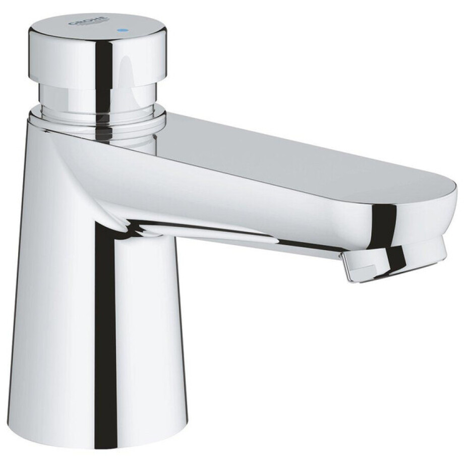 GROHE Euroeco Cosmopolitan S waterbesparende wastafelkraan zelfsluitend 44593 blauw/rood chroom 36265000 afbeelding 1