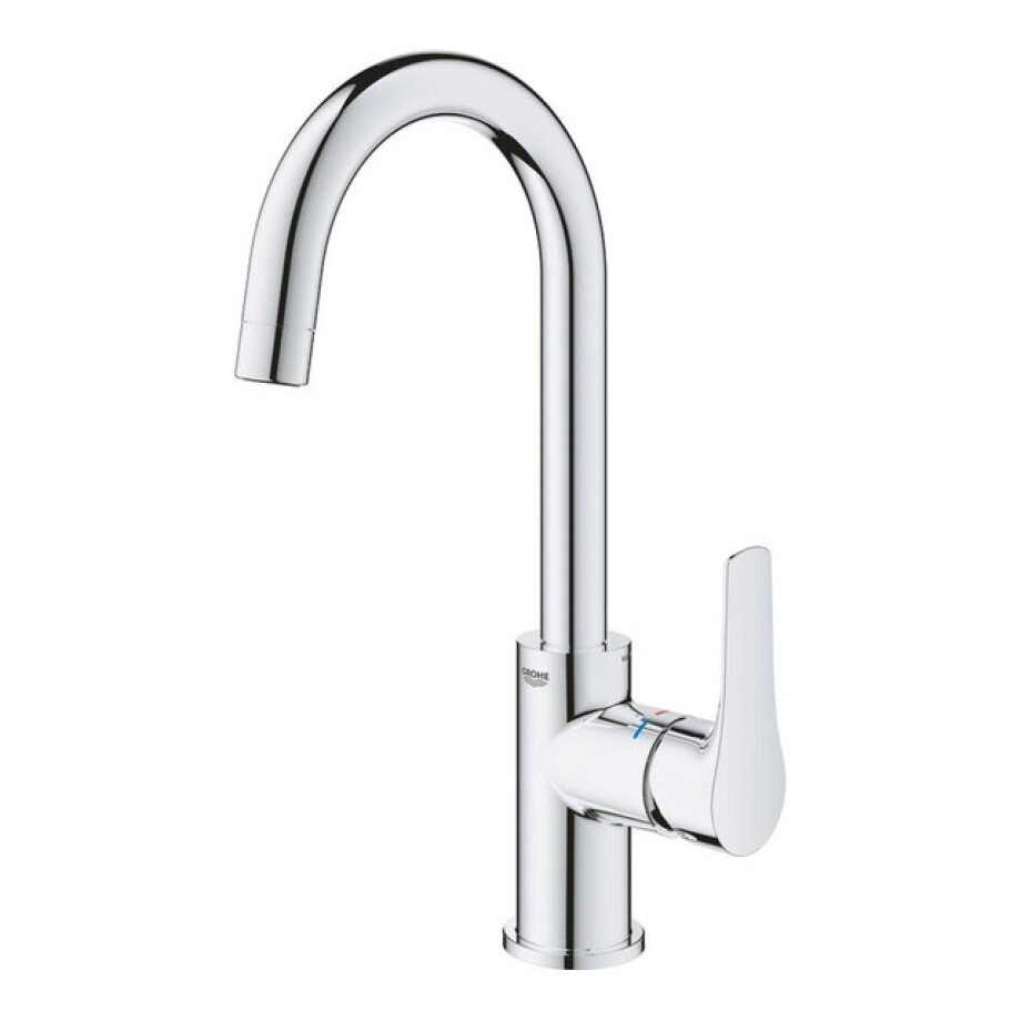 GROHE Eurosmart waterbesparende wastafelkraan l-size met pop-up waste chroom 23970003 afbeelding 1