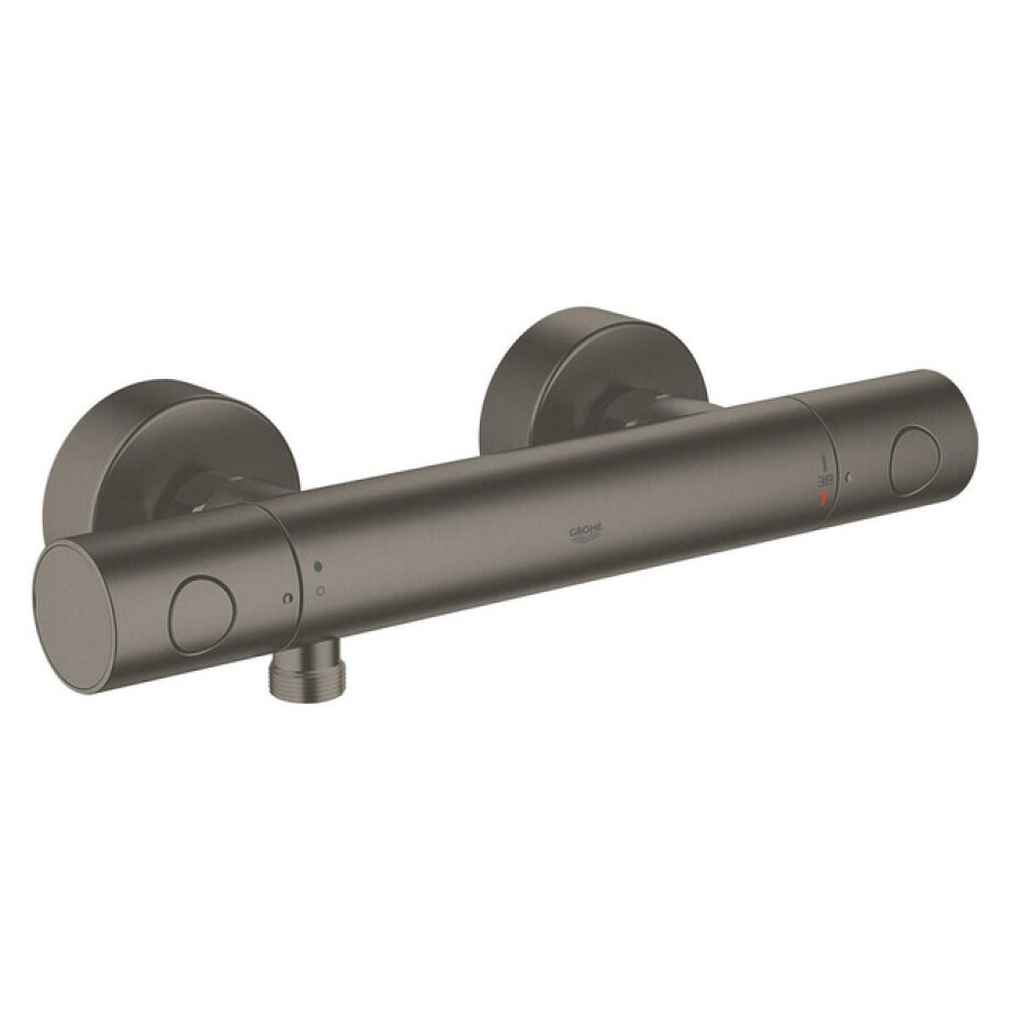 GROHE Grohtherm 1000 Cosmopolitan M douchekraan thermostatisch met koppelingen EcoJoy en volumegreep met ecobutton brushed hard graphite 34065al2 afbeelding 1