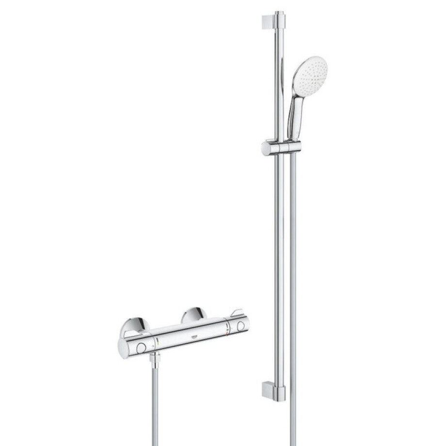 Grohe Grohtherm 800 comfortset 150mm met koppelingen 90cm chroom 34566002 Grohe Grohtherm 800 comfortset 150mm met koppelingen 90cm chroom 34566002 afbeelding 1